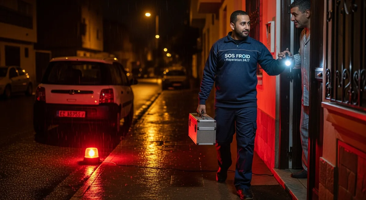 Technicien frigo disponible 24h/24 à Rabat — dépannage urgence nuit et week-end, intervention prioritaire alimentaire