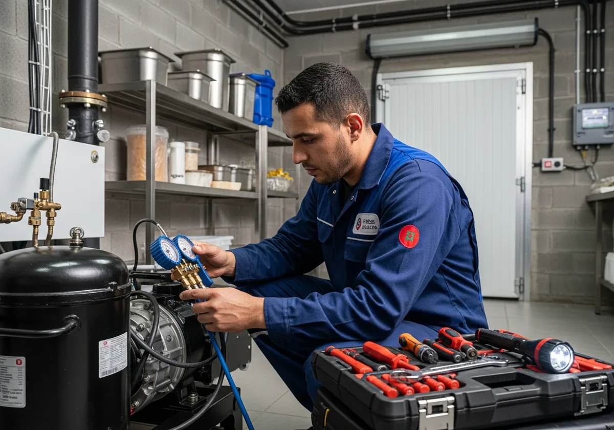 Technicien maintenance froid commercial à Rabat — entretien chambre froide restaurant, boucherie, conformité ONSSA